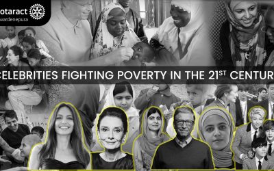 Celebrities fighting poverty in the 21st century.