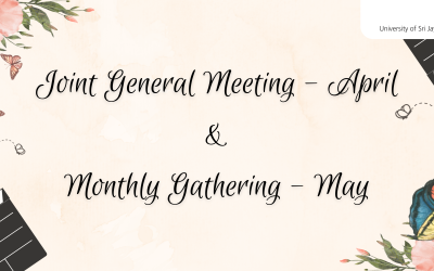 Joint General Meeting – April & Monthly Gathering – May