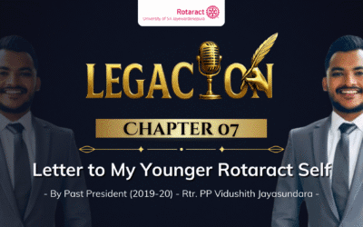 Chapter 07 – Letter to My Younger Rotaract Self By Rtr. PP Vidushith Jayasundara